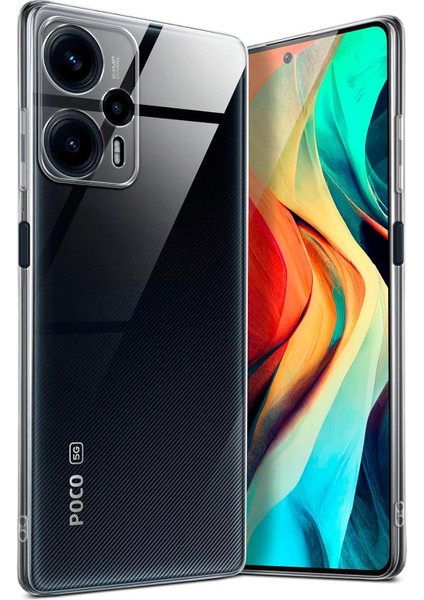 Xiaomi Poco F5 Kılıf Kamera Korumalı Tpu Transparan Silikon