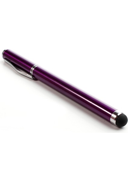 Kapasitif Dokunmatik Ekranlı iPad iPhone Samsung Için Mor Tükenmez Kalem Stylus (Yurt Dışından)