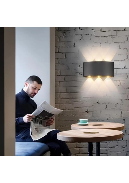 Ct-8011 10W Çift Yönlü Ledli Aplik Dekoratif Led Aplik İç Dış Mekan Bahçe Teras Balkon Duvar Aplik Günışığı 3200K fiyatları