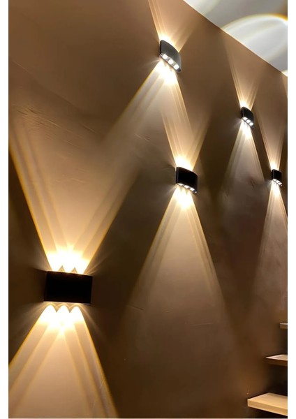 Ct-8011 10W Çift Yönlü Ledli Aplik Dekoratif Led Aplik İç Dış Mekan Bahçe Teras Balkon Duvar Aplik Günışığı 3200K fırsatları