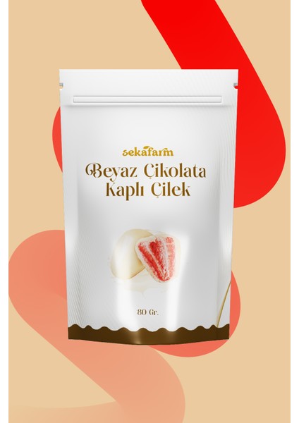 Beyaz Çikolata Kaplı Dondurularak Kurutulmuş Çilek – Doğal Freeze Dry Meyve Atıştırmalık 80G fırsatları