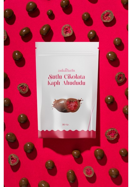 Sütlü Çikolata Kaplı Dondurularak Kurutulmuş Ahududu – Doğal Freeze Dry Meyve Atıştırmalık 80G