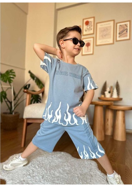 Cool Wınter Baskılı Şortlu Erkek Takım