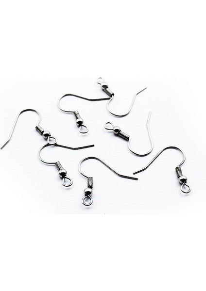 Gümüş Rengi Küpe Klipsi 01- 10 Çift