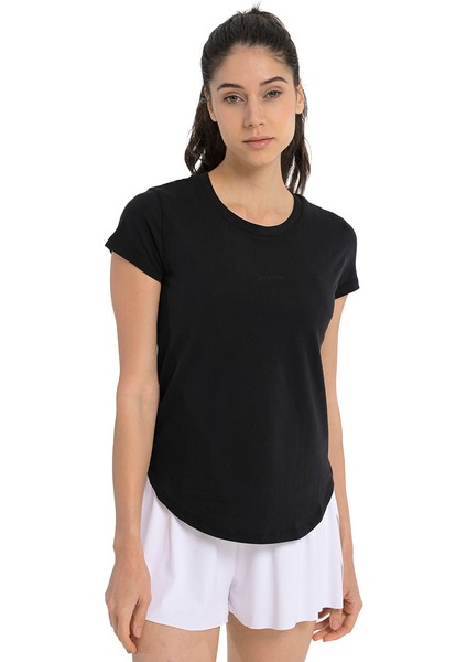 Sendai Kadın Siyah Günlük Stil T-Shirt 25YK013-SYH fırsatları