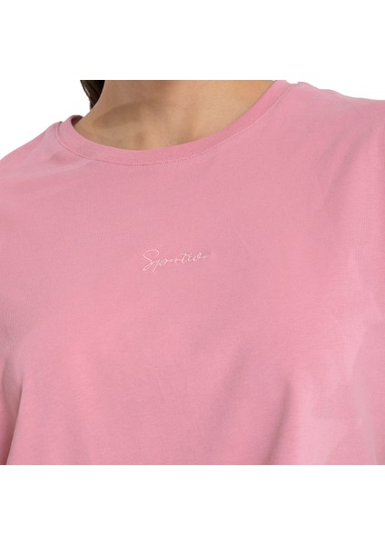 Ube Kadın Pembe Günlük Stil T-Shirt 25YK015-PMBE fırsatları
