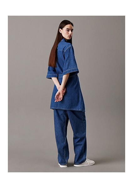 Lınen Boxy Belted Shırt Dress fiyatları