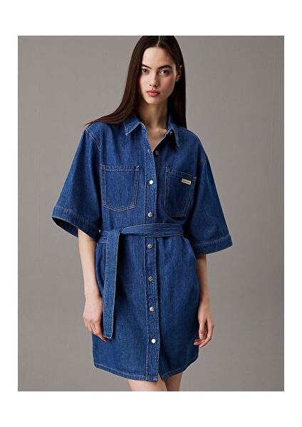 Lınen Boxy Belted Shırt Dress fırsatları