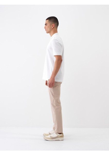 Erkek Bej Slim Fit Pamuklu Jogger Pantolon modelleri
