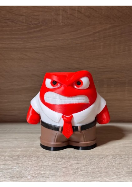 Tersyüz Anger Figürü (Inside Out Öfke Karakteri) | Orijinal Koleksiyonluk Oyuncak - Dekoratif Masaüstü Figür