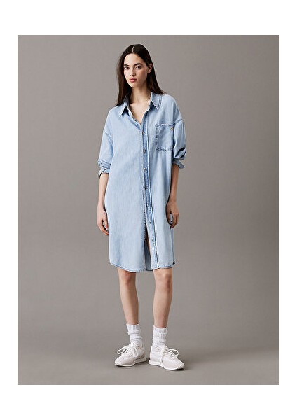 Relaxed Denım Shırt Dress