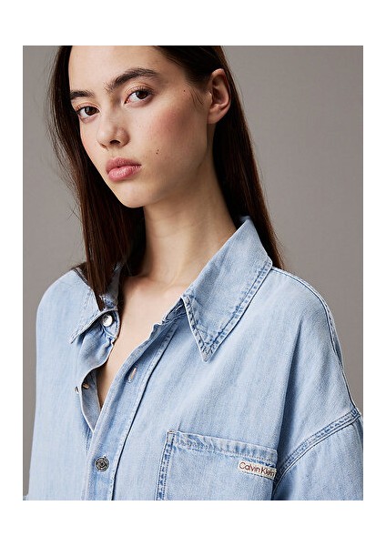 Relaxed Denım Shırt Dress modelleri