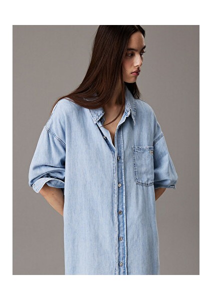 Relaxed Denım Shırt Dress fırsatları