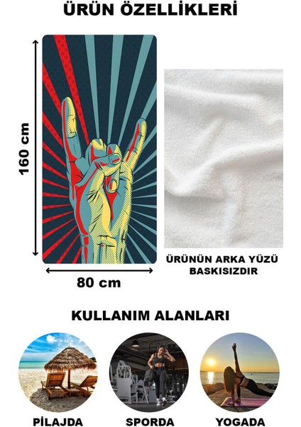Dekoratif Modern Retro Desenli Plaj Deniz Havlusu Peştamal 80 x 160 cm RTR09 fiyatları