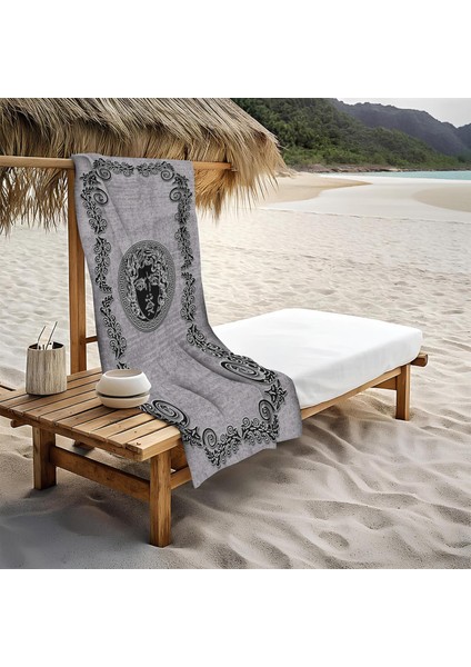 Dekoratif Modern Desenli Plaj Deniz Havlusu Peştamal 80 x 160 cm LU x 56