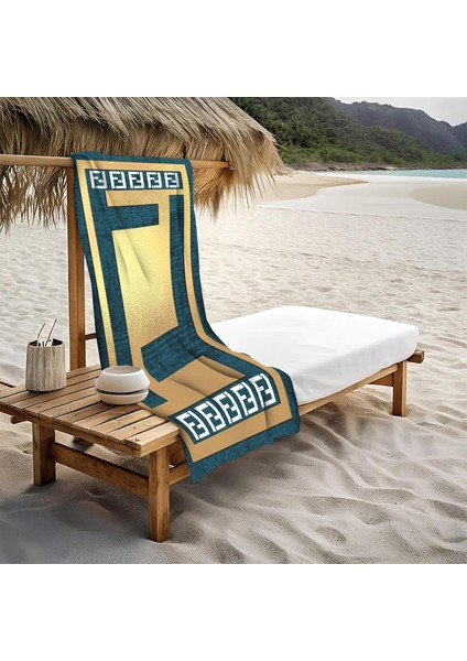 Dekoratif Modern Desenli Plaj Deniz Havlusu Peştamal 80 x 160 cm LU x 38