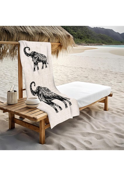 Dekoratif Modern Desenli Plaj Deniz Havlusu Peştamal 80x160 CM PSM04