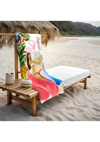 Modern Desenli Plaj Deniz Havlusu Peştemal 80x160 CM OPT12