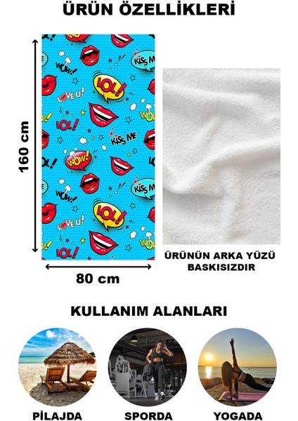Modern Desenli Plaj Deniz Havlusu Peştemal 80x160 CM OPT13 fiyatları