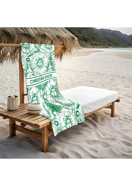 Dekoratif Modern Desenli Plaj Deniz Havlusu Peştamal 80 x 160 cm LU x 33
