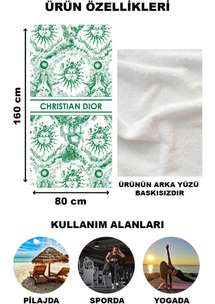 Dekoratif Modern Desenli Plaj Deniz Havlusu Peştamal 80 x 160 cm LU x 33 fiyatları
