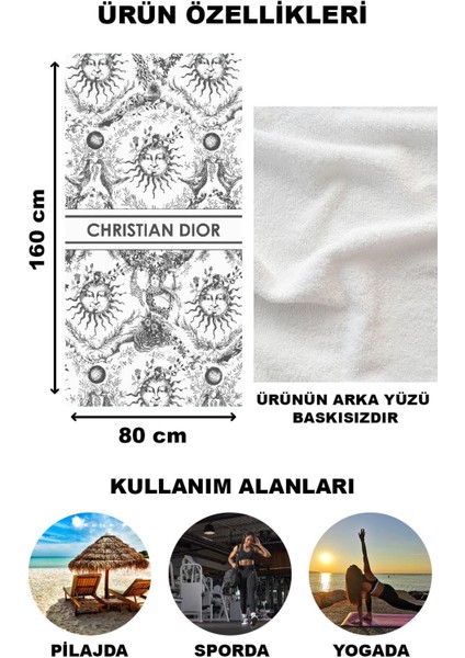 Dekoratif Modern Desenli Plaj Deniz Havlusu Peştamal 80 x 160 cm LU x 32 fiyatları