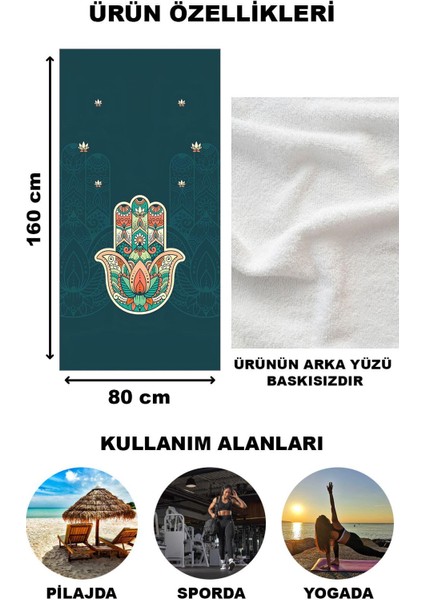 Dekoratif Modern Mandala Desenli Plaj Deniz Havlusu Peştamal 80x160 CM MD05 fiyatları