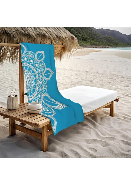 Dekoratif Modern Mandala Desenli Plaj Deniz Havlusu Peştamal 80x160 CM MD10