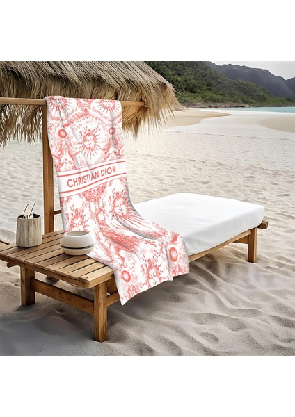 Dekoratif Modern Desenli Plaj Deniz Havlusu Peştamal 80x160 CM LUX35