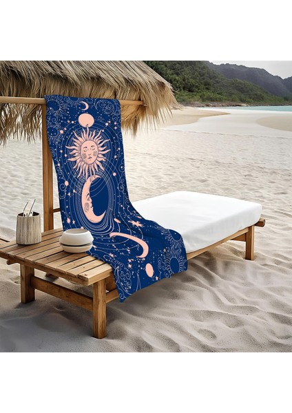 Dekoratif Modern Desenli Plaj Deniz Havlusu Peştamal 80 x 160 cm FI007