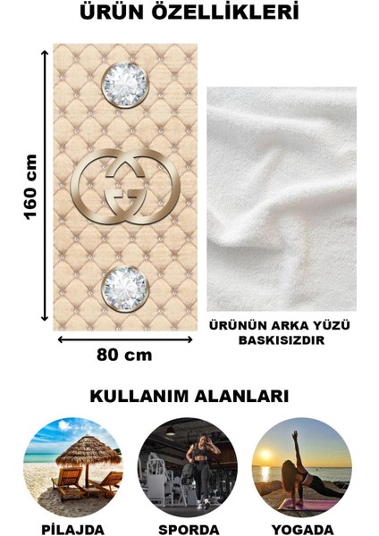Dekoratif Modern Desenli Plaj Deniz Havlusu Peştamal 80 x 160 cm LU x 54 fiyatları
