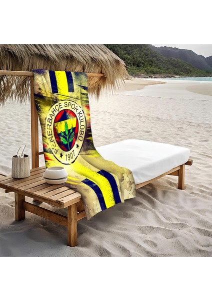 Dekoratif Modern Desenli Plaj Deniz Havlusu Peştamal 80 x 160 cm TRF02