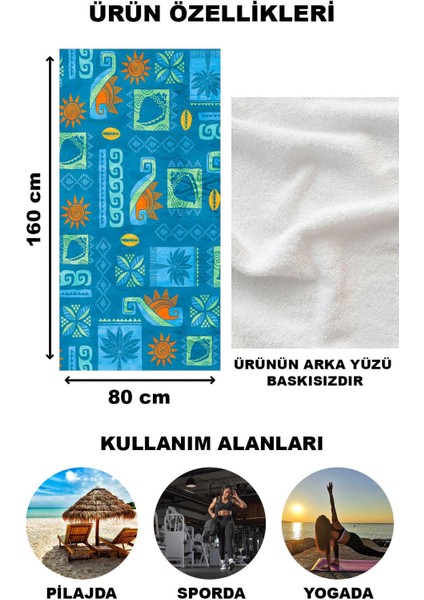 Modern Desenli Plaj Deniz Havlusu Peştemal 80 x 160 cm OPT28 fiyatları