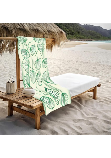 Modern Desenli Plaj Deniz Havlusu Peştemal 80x160 CM Aqua41