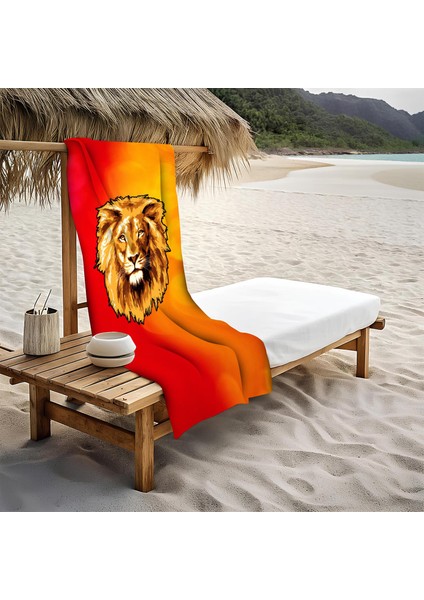 Aslan Desenli Plaj Deniz Havlusu Peştemal 80x160 CM SPC08