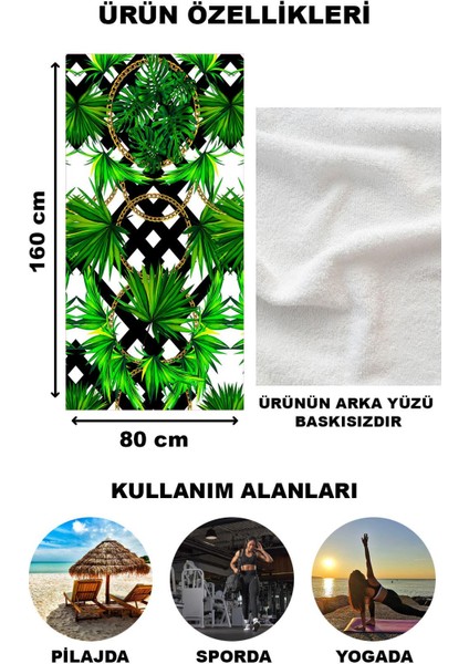 Modern Desenli Plaj Deniz Havlusu Peştemal 80 x 160 cm OPT29 fiyatları