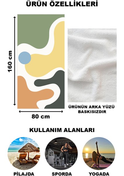 Modern Desenli Plaj Deniz Havlusu Peştemal 80 x 160 cm AQUA08 fiyatları