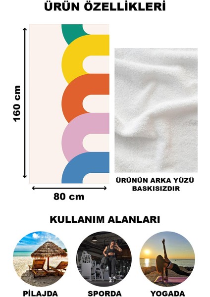 Modern Desenli Plaj Deniz Havlusu Peştemal 80 x 160 cm AQUA04 fiyatları