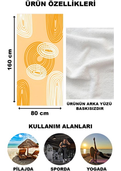Modern Desenli Plaj Deniz Havlusu Peştemal 80 x 160 cm AQUA75 fiyatları