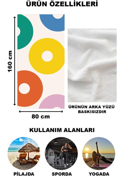 Modern Desenli Plaj Deniz Havlusu Peştemal 80 x 160 cm AQUA05 fiyatları