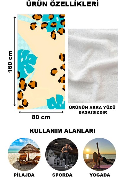 Modern Desenli Plaj Deniz Havlusu Peştemal 80 x 160 cm AQUA81 fiyatları