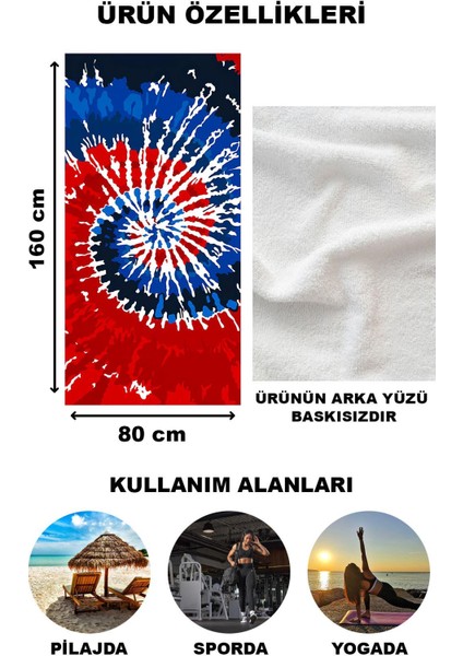 Modern Desenli Plaj Deniz Havlusu Peştemal 80 x 160 cm OPT30 fiyatları