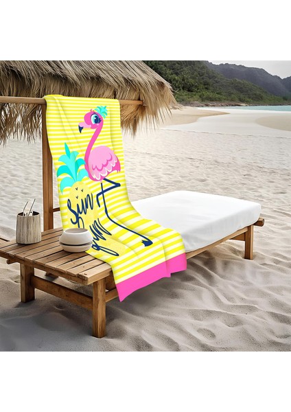 Modern Desenli Plaj Deniz Havlusu Peştemal 80x160 CM Aqua34