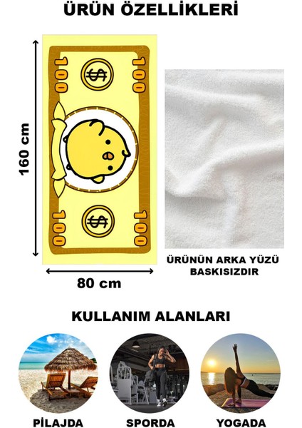 Civcivli Dolar Desenli Plaj Deniz Havlusu Peştemal 80 x 160 cm VTA26 fiyatları