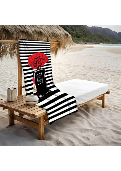 Dekoratif Modern Desenli Plaj Deniz Havlusu Peştamal 80 x 160 cm LU x 07