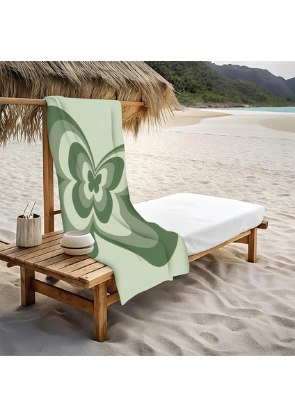Modern Desenli Plaj Deniz Havlusu Peştemal 80 x 160 cm AQUA63