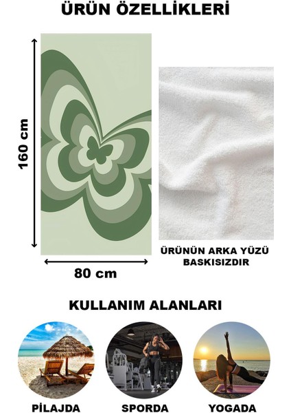 Modern Desenli Plaj Deniz Havlusu Peştemal 80 x 160 cm AQUA63 fiyatları