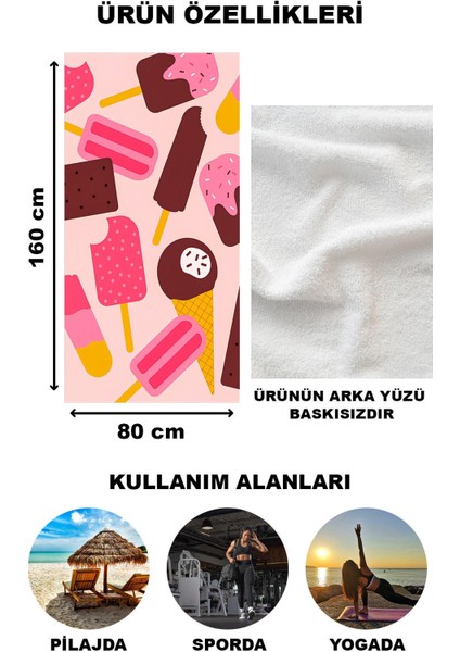 Modern Desenli Plaj Deniz Havlusu Peştemal 80 x 160 cm AQUA14 fiyatları