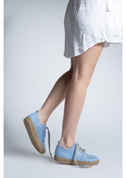 Kadın Sneaker İşlemeli Nakışlı Spor Ayakkabı Nolen Mavi fırsatları