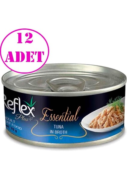 Essential Atlantik Ton Balıklı Konserve Kedi Maması 70GR 12 Adet